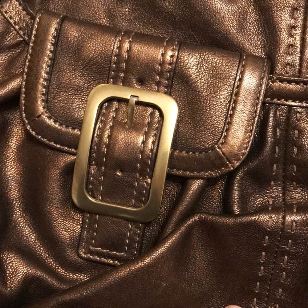 Bronze Leather Cole Haan shoulder bag - Picture 2 of 7